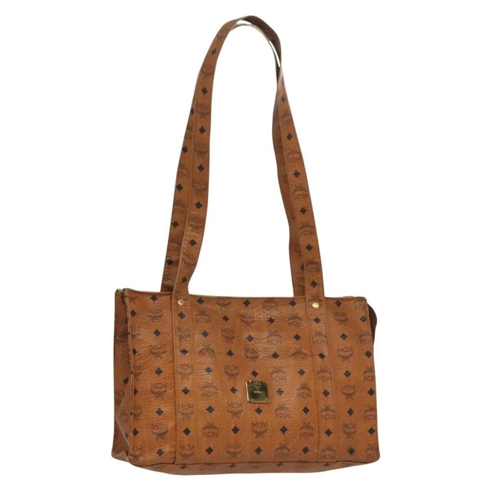 MCM Logogram Visetos Tote Bag Brown